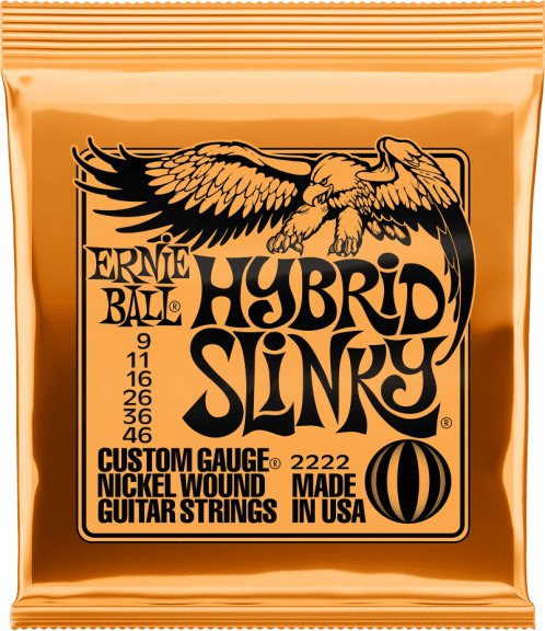 Ernie Ball 2222 Hybrid Slinky snarenset