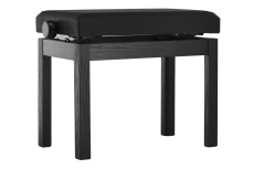 PB_GF900540 Pianobank Pure Gewa mat zwart, zwart kunstleder
