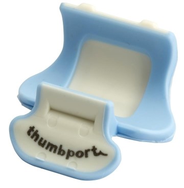 Thumbport duimsteun dwarfluit wit-blauw