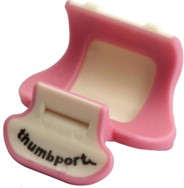 Thumbport duimsteun dwarfluit wit-roze